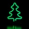 9.5" Green Neon LED Christmas Tree Window Silhouette